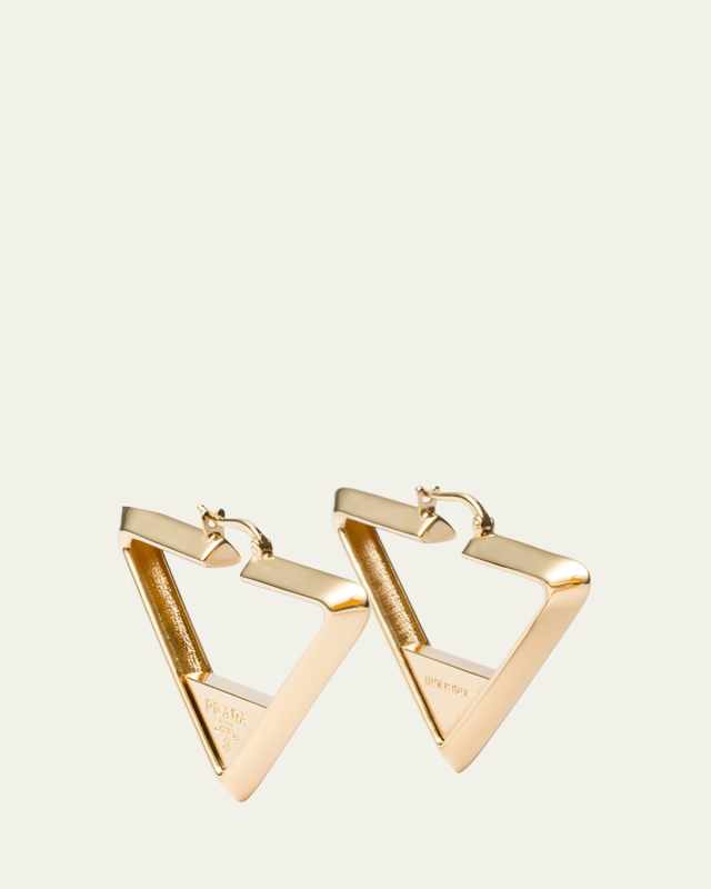 Triangle Brass Earrings