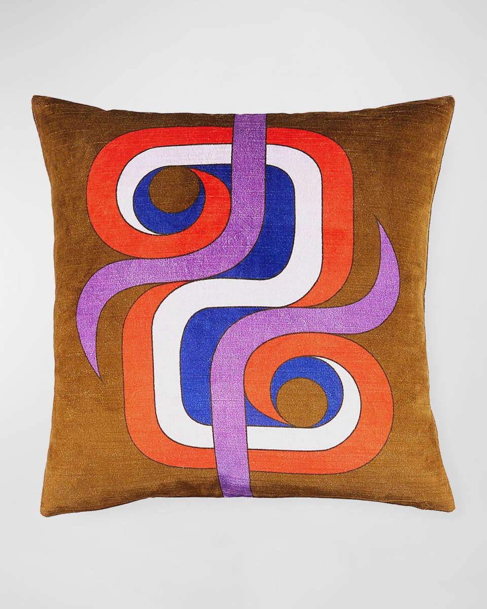 Madrid Supergraphic Pillow, 18"Sq.