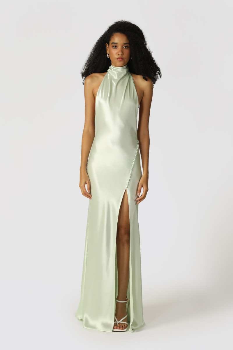 Penelope Backless Satin Gown