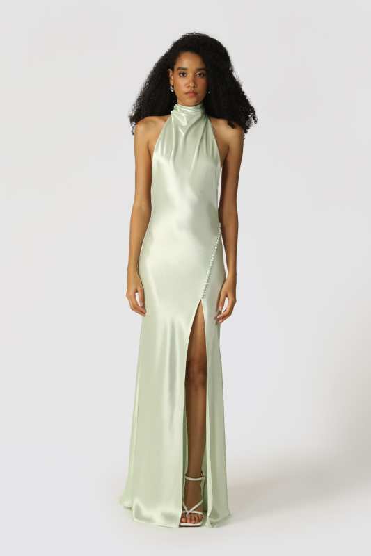 Penelope Backless Satin Gown