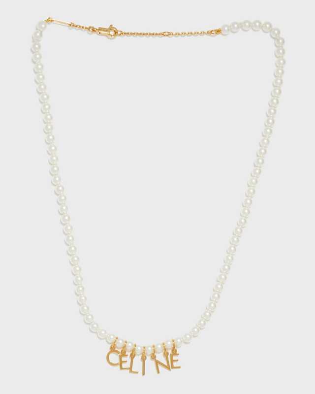Pearl Brass & Glass Necklace