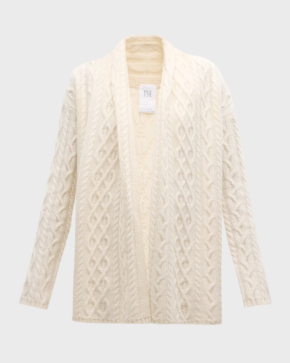 Cashmere Cable-Knit Cardigan