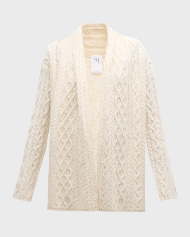 Cashmere Cable-Knit Cardigan