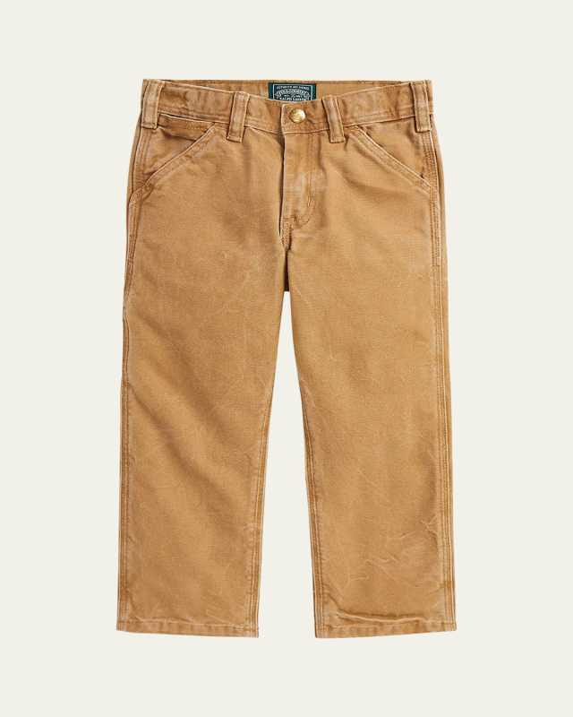 Boy's Canvas Utility Pants W/ Archival Patch, Size 8-20
