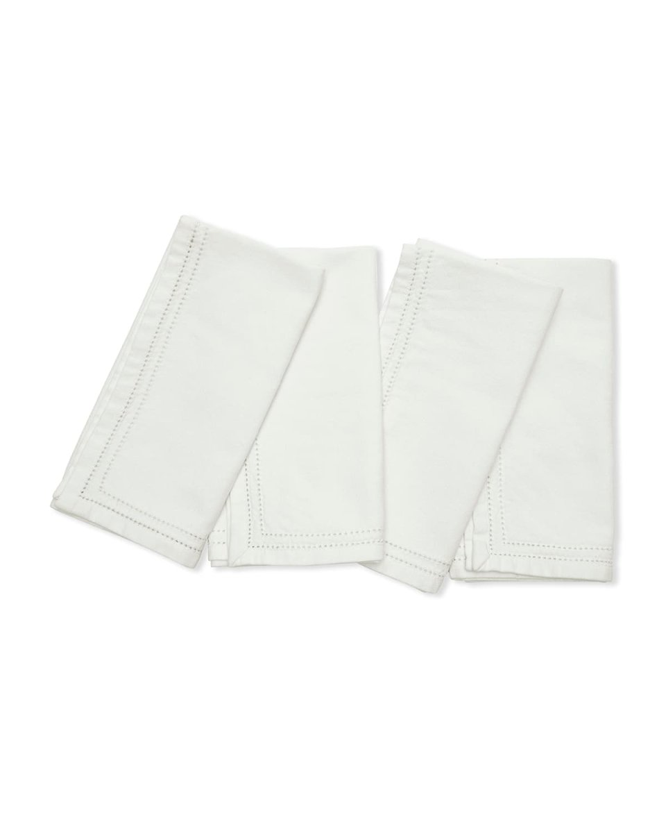 Betty Ivory Cotton Napkins, Set of 4
