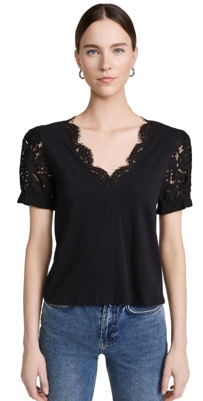 Generation Love Jess Lace Combo Top Black
