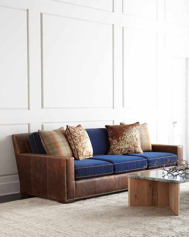 Darlene Leather Sofa 101"