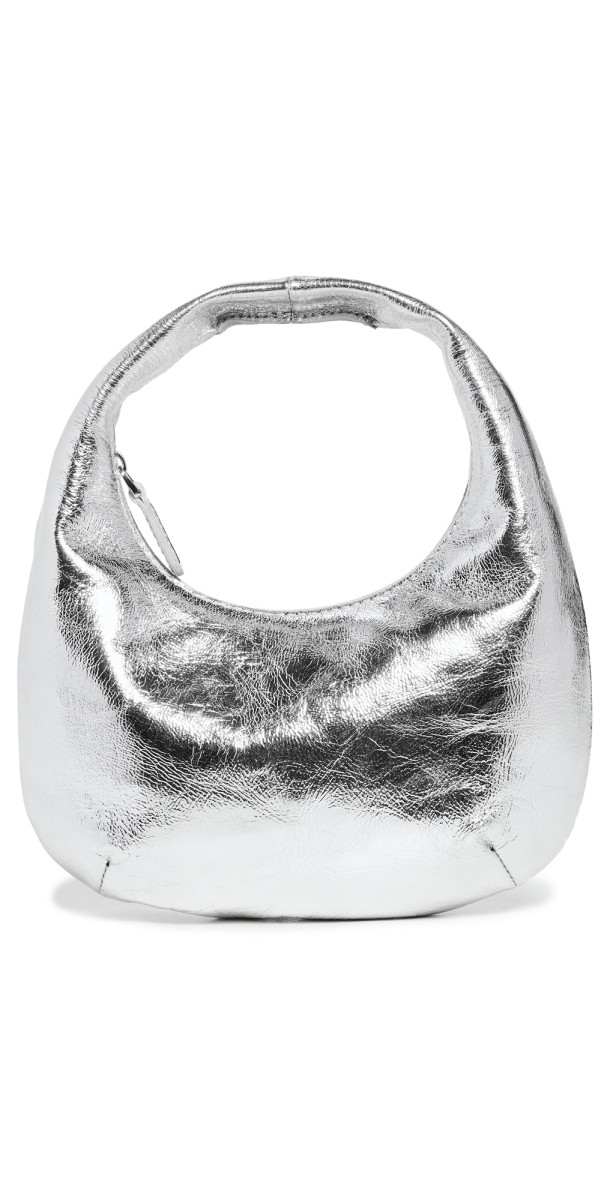 Madewell Micro Hobo Bag Bright Silver