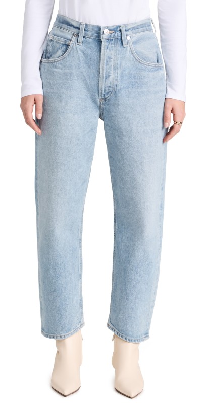 Citizens of Humanity Dahlia Bow Leg Baby Roll Jeans Ribbon