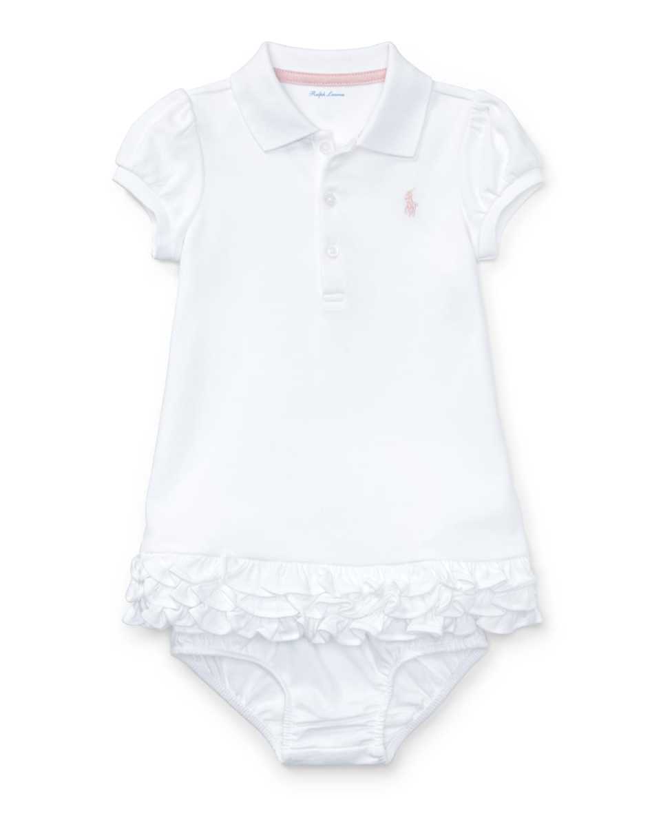 Cupcake Ruffle Hem Polo Dress With Bloomers, Size 6M-18