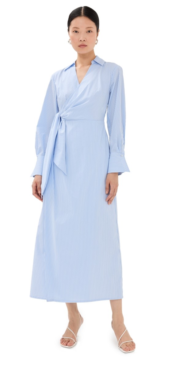 SIMKHAI Briar Dress Classic Blue Stripe