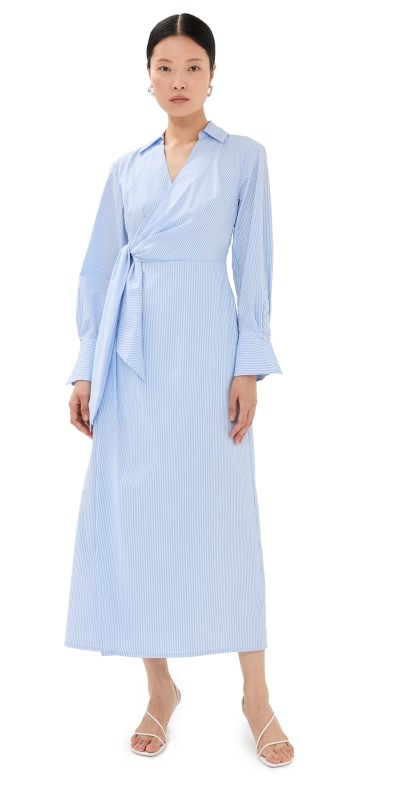 SIMKHAI Briar Dress Classic Blue Stripe