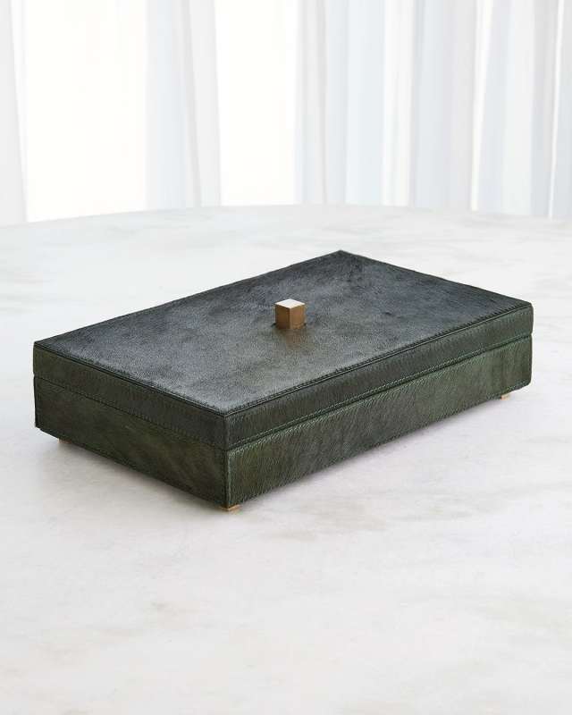 Posh Hair-On-Hide Box, 16"