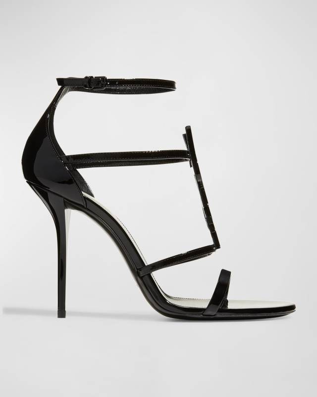 Opyum YSL Patent Ankle-Strap Sandals