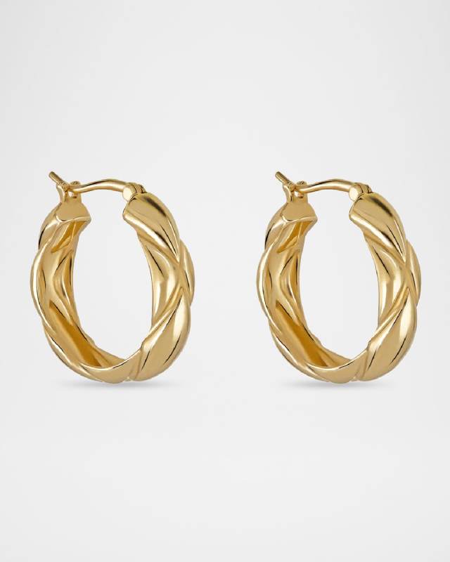Puff Puff Quilted Hoop Earrings