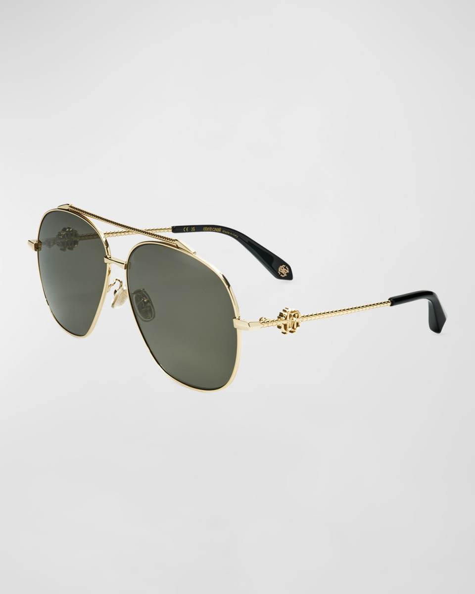 Iconic RC Metal & Acetate Aviator Sunglasses