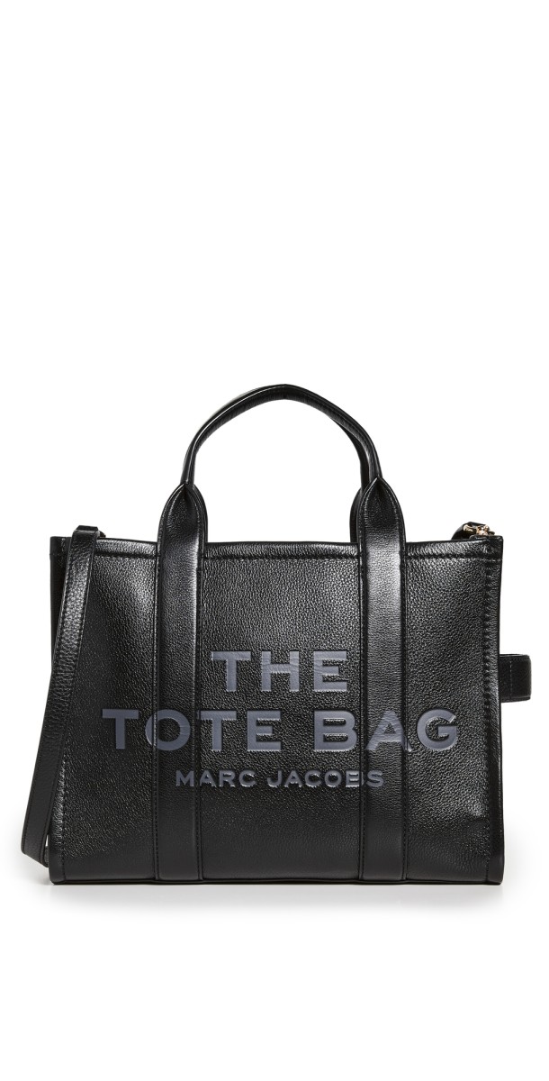 Marc Jacobs The Leather Medium Tote Bag Black