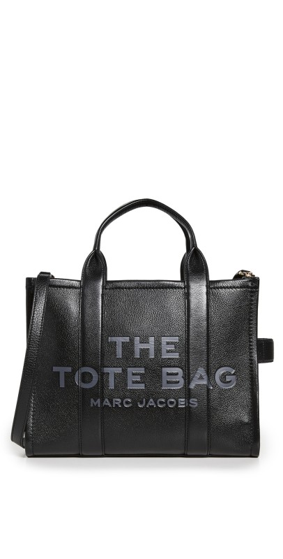 Marc Jacobs The Leather Medium Tote Bag Black