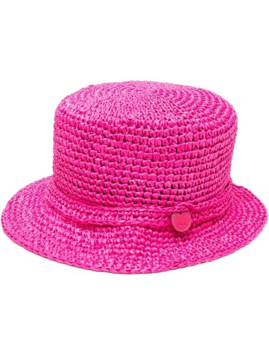 interwoven narrow-brim hat
