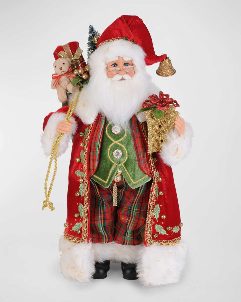 Lighted Traditional Tartan Santa