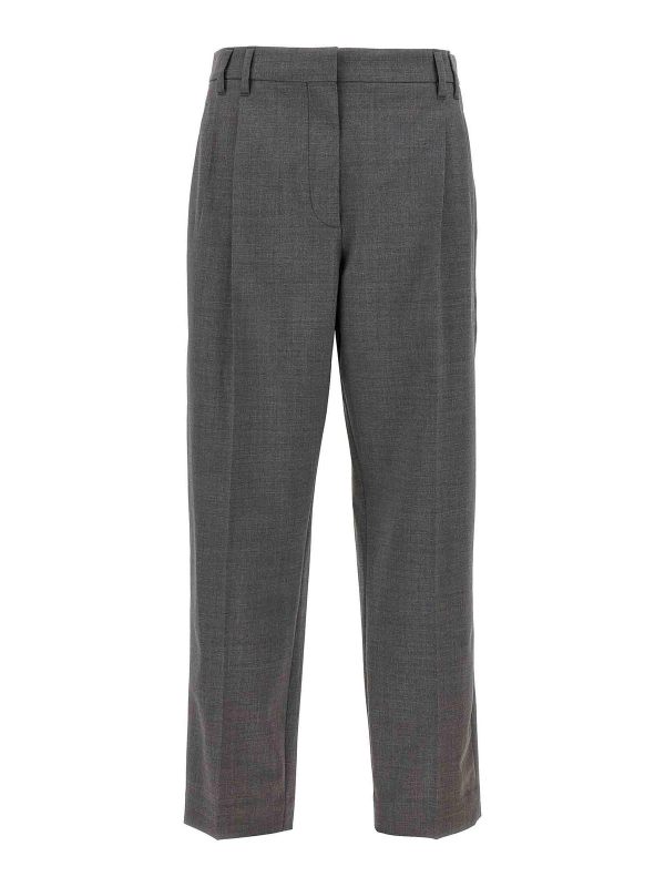 Brunello Cucinelli Pantalons Décontractés - Gris