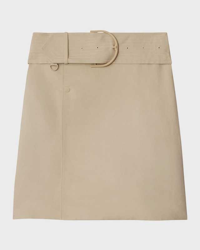 Belted A-Line Skirt