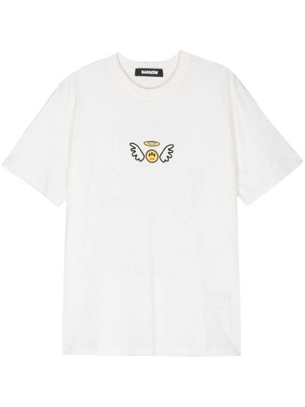 logo-flocked T-shirt