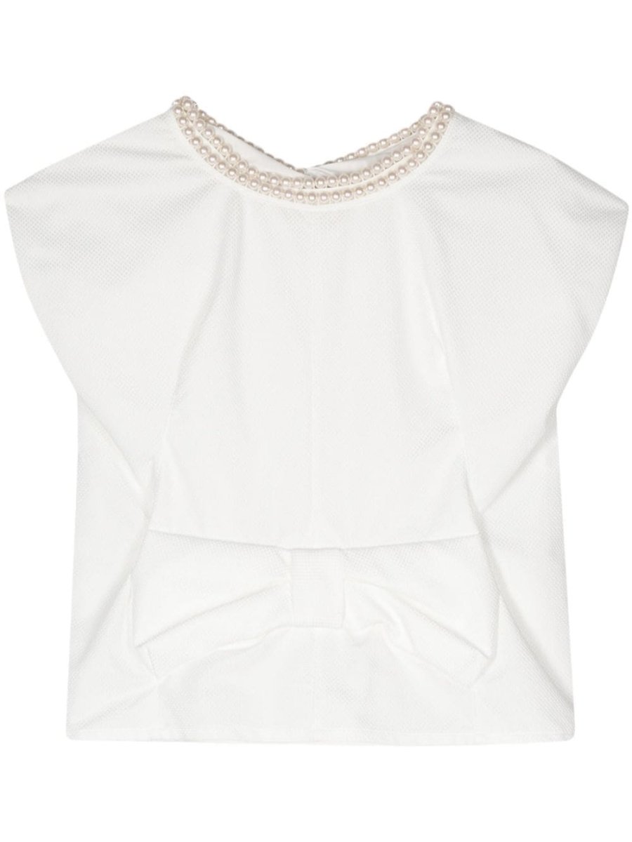 honeycomb-pattern blouse