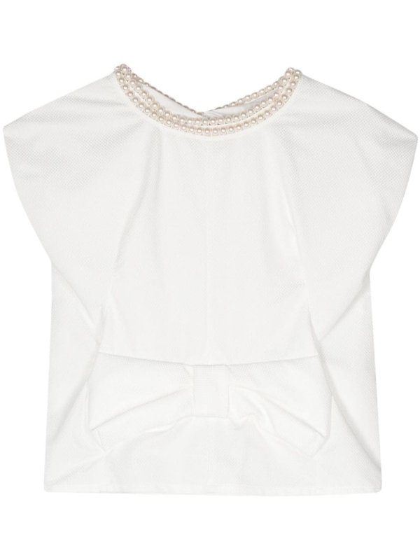 honeycomb-pattern blouse