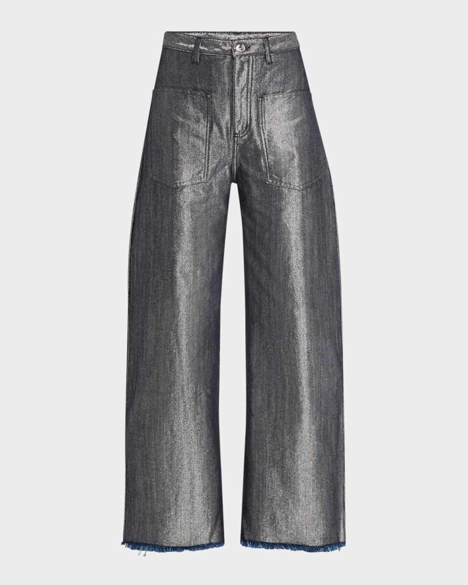 Metallic Boyfriend Jeans