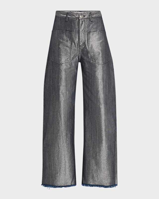 Metallic Boyfriend Jeans