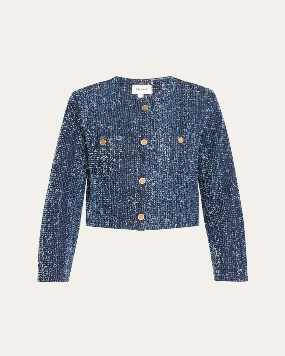 Tailored Denim Boucle Jacket
