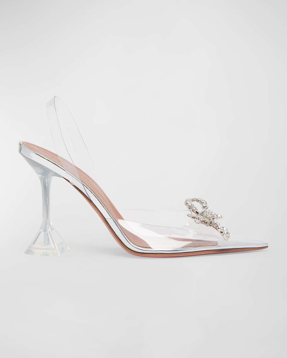 Rosie See-Through Slingback Bow Pumps