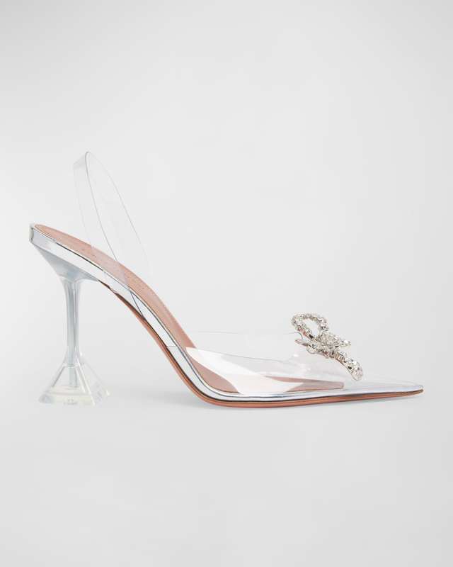 Rosie See-Through Slingback Bow Pumps