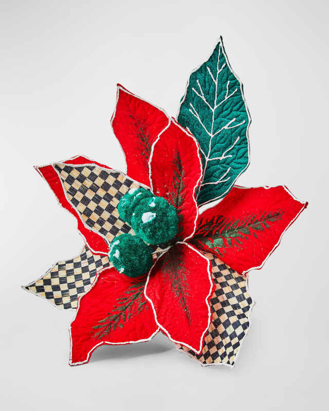 Cozy Christmas Poinsettia Clip