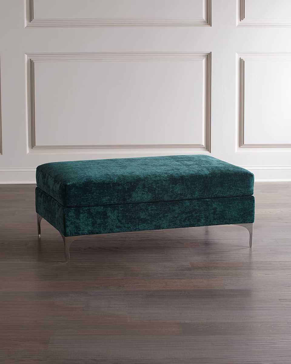 Galloway Velvet Ottoman