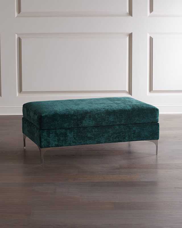 Galloway Velvet Ottoman