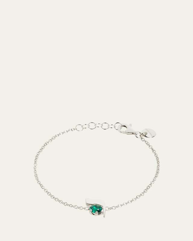 18K Gold Hebrew RESH Initial Bracelet