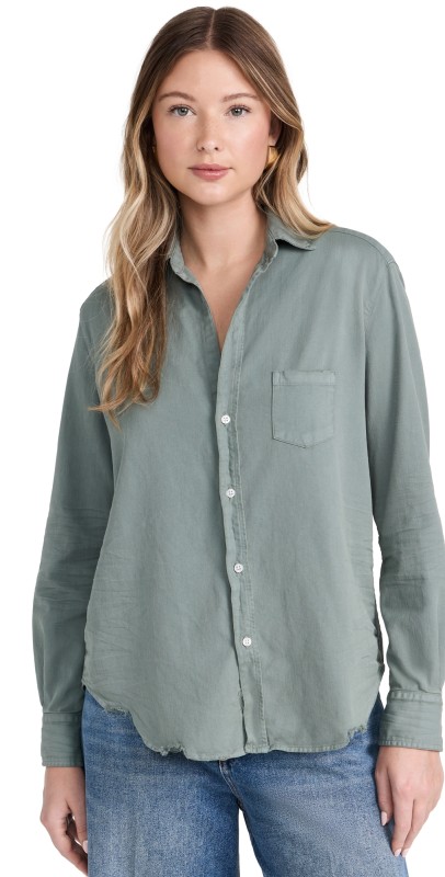 Frank & Eileen Relaxed Button Up Shirt Thyme