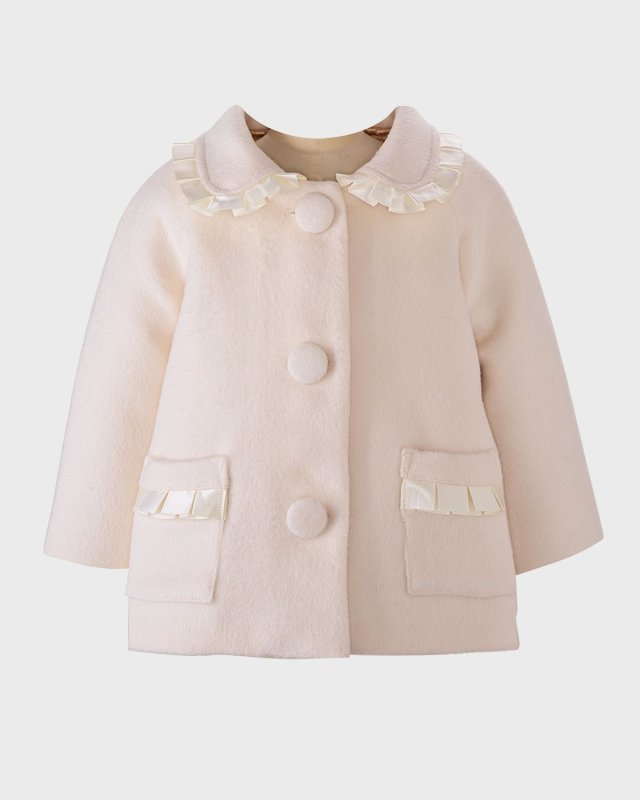 Girl's Ribbon Trim Matinee Jacket, Size 6M-24