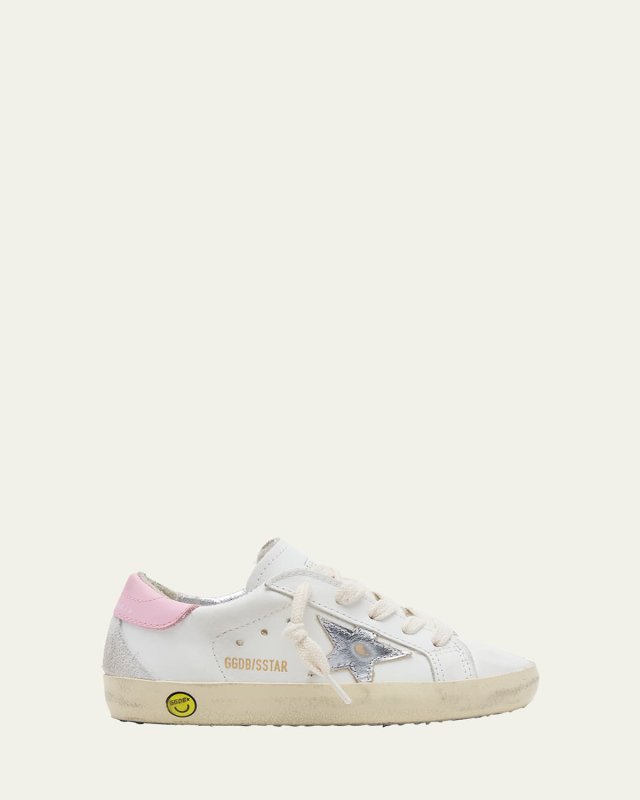 Girl's Superstar Leather Low-Top Sneakers, Kids