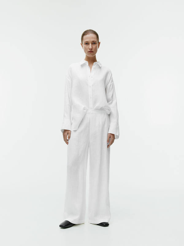 ARKET Wide Linen Trousers