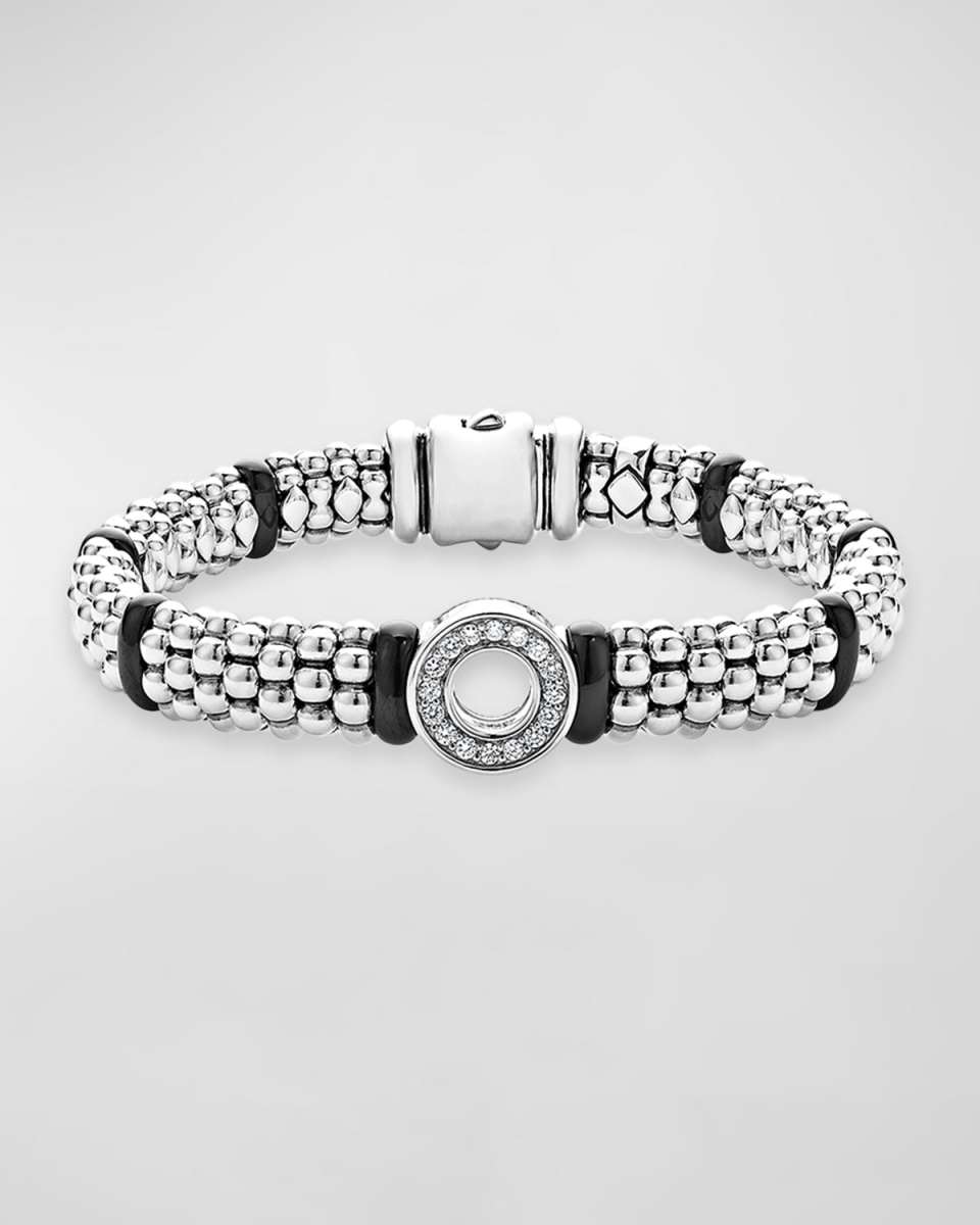 Caviar Ceramic Diamond 1-Station Bracelet - 11mm