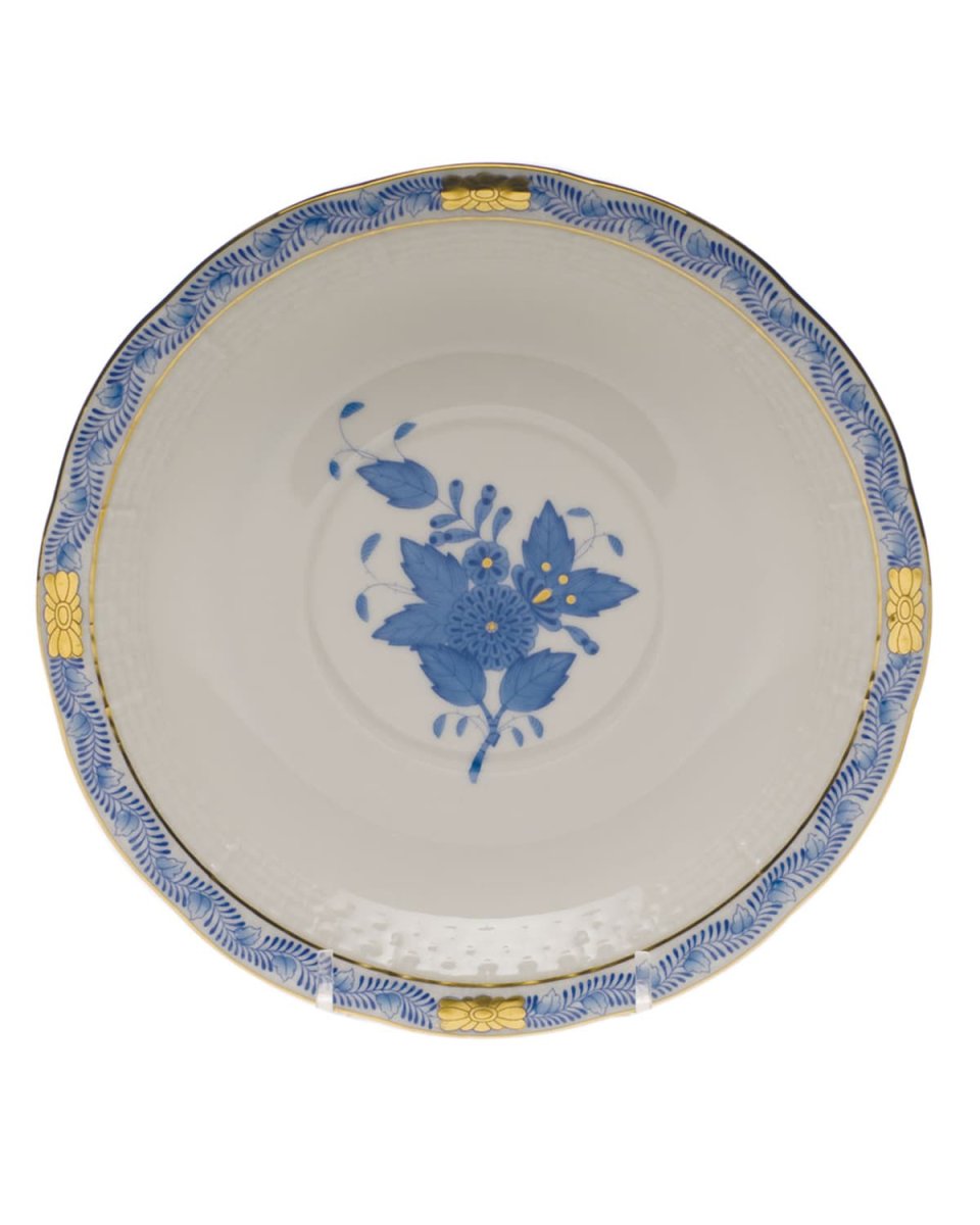 Chinese Bouquet Blue Cream Soup Stand