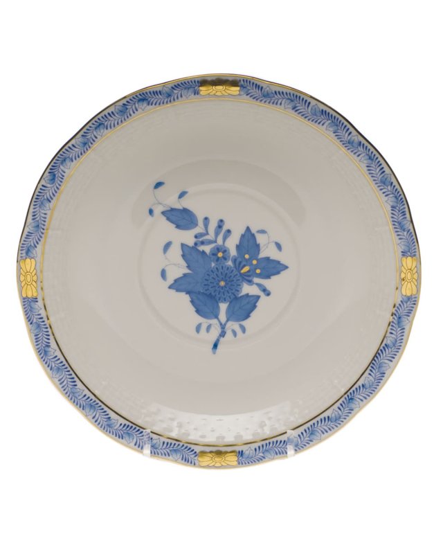 Chinese Bouquet Blue Cream Soup Stand