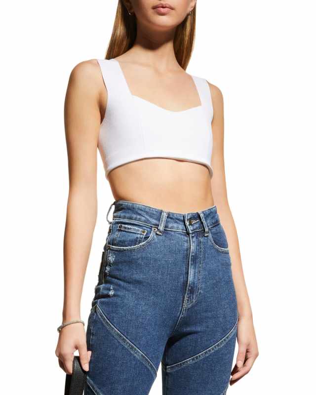 Jordana Seamed Cropped Bra Top
