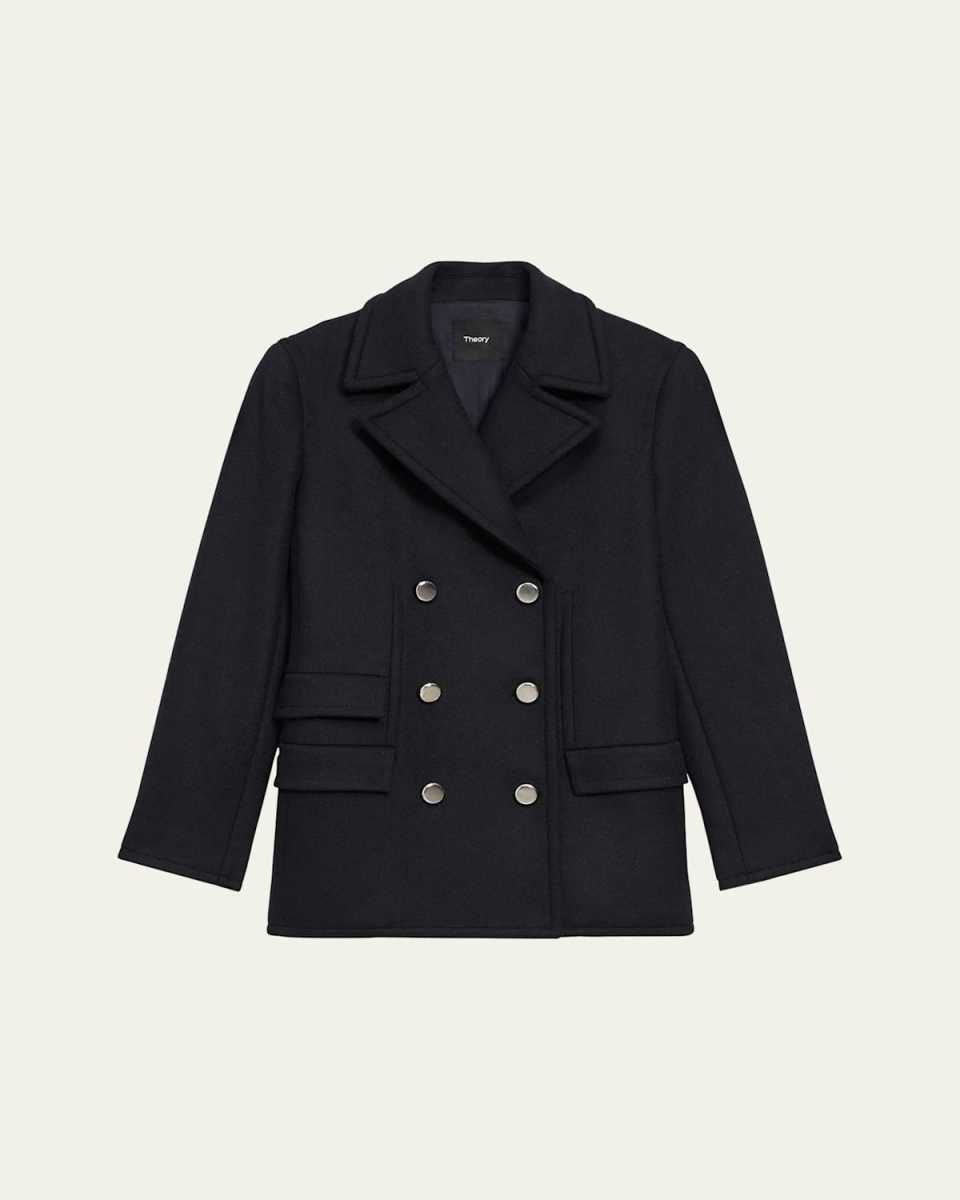 Double-Breasted Peacoat Blazer