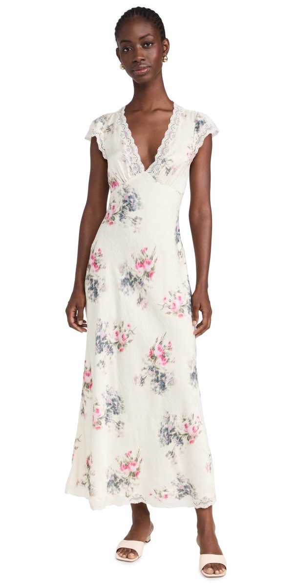 LoveShackFancy Theodore Dress French Ivory