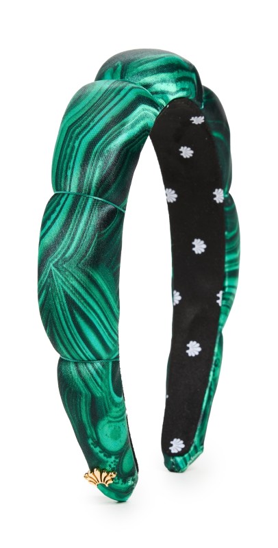 Lele Sadoughi Silk Scalloped Headband Malachit