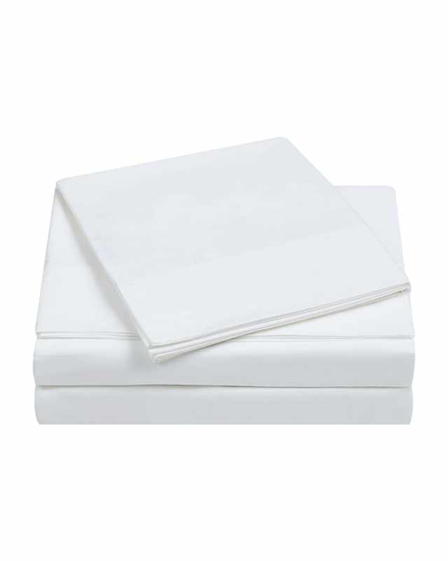 4-Piece 400-Thread Count Percale Queen Sheet Set, Whit